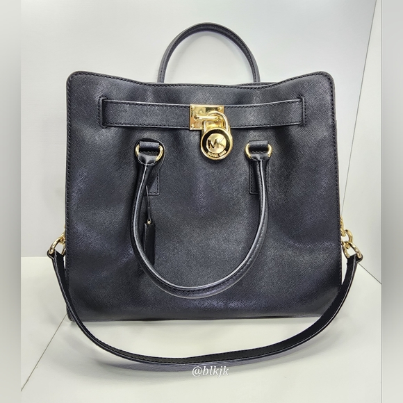 Michael Kors Large Hamilton Tote *Black* EUC - Picture 1 of 13